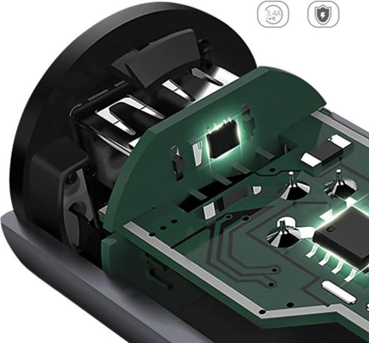 Actual product image Dudao car charger 2x USB 3.4A gray (R5s gray)