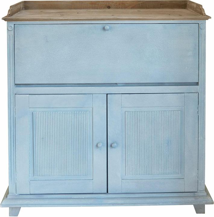 Actual product image Loberon Sekretär Marignelle antikblau/braun (122 x 45 x 122.50 cm)