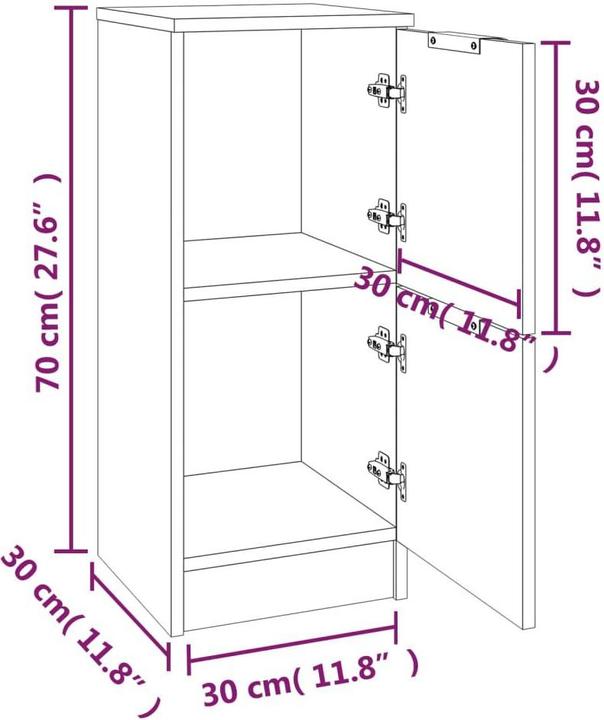 Image du produit vidaXL Sideboard (30 x 30 x 70 cm)