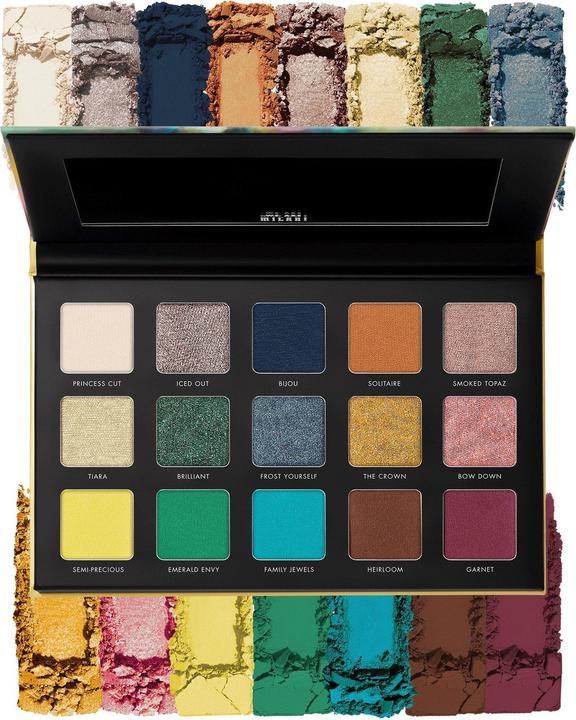 Milani Gilded Jewel Eyeshadow Palette 15 hyperpigmentierte Lidschatten