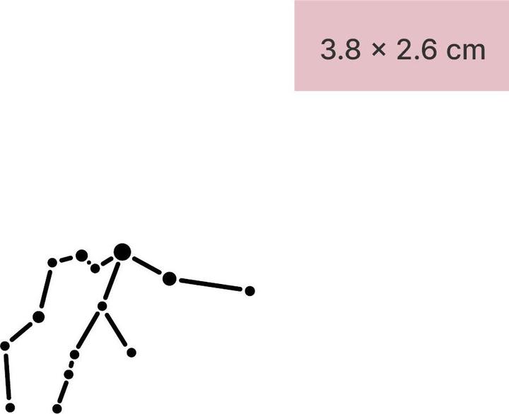 Actual product image minink Temporary tattoo - Aquarius star constellation