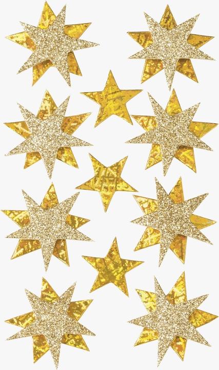 Produktbild Heyda Weihnachtssticker Sterne gold (1 Sticker)
