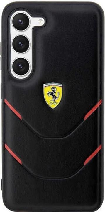 Actual product image Ferrari FEHCS23SPBAK S23 S911 czarny/black hardcase Hot Stamp Lines (Samsung Galaxy S23)