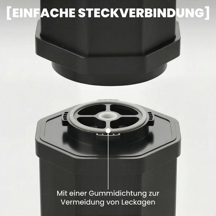 Produktbild Outsunny Gartendusche ABS, Edelstahl Schwarz