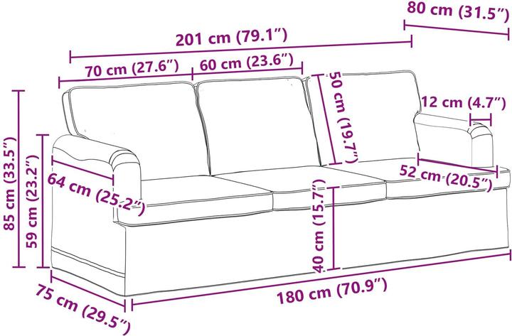 Produktbild vidaXL Modulare Sitzmöbel (Ecksofa)