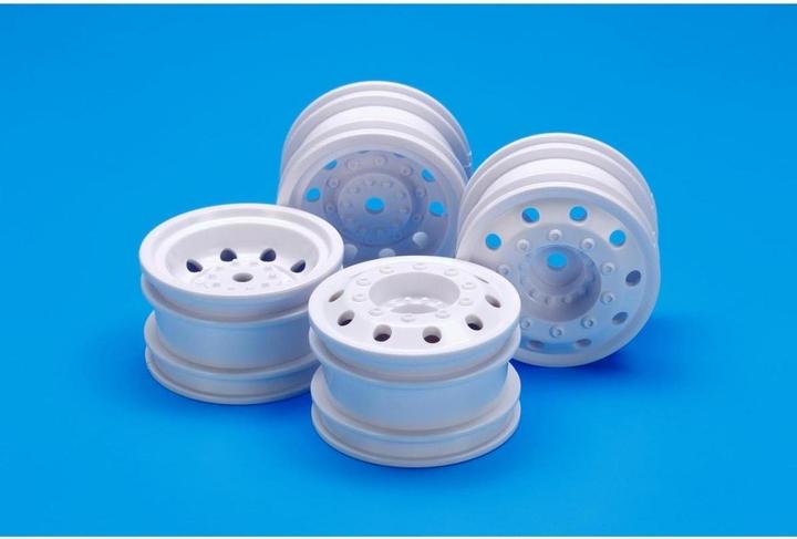 Actual product image Tamiya Racing Truck Wheels (F&R) White (2)