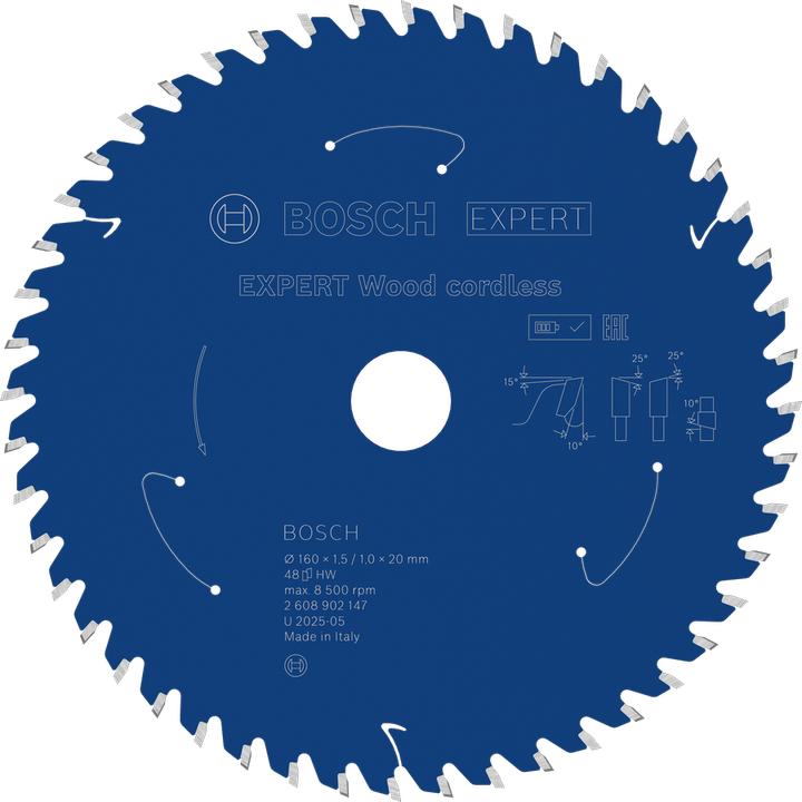 Produktbild Bosch Professional Zubehör EXPERT Wood Kreissägeblatt, 160x20 mm, T48