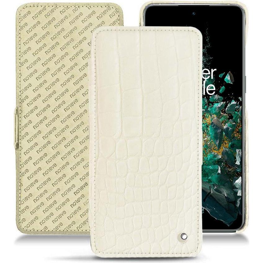 Noreve Lederschutzhülle horizontal (OnePlus 10T), Smartphone Hülle, Beige