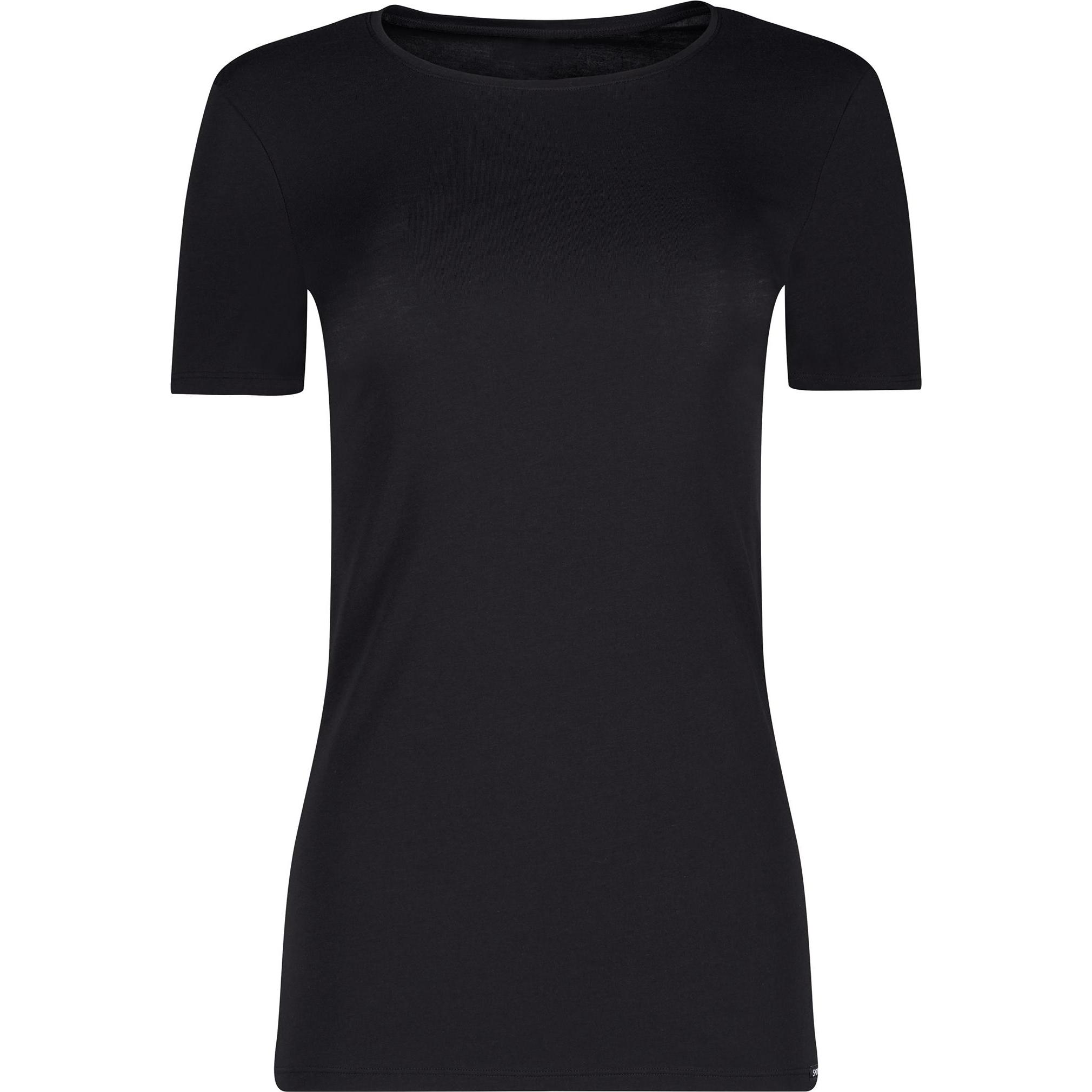 Skiny, Damen, Shirt, T-Shirt Casual Figurbetont, Schwarz, (42)