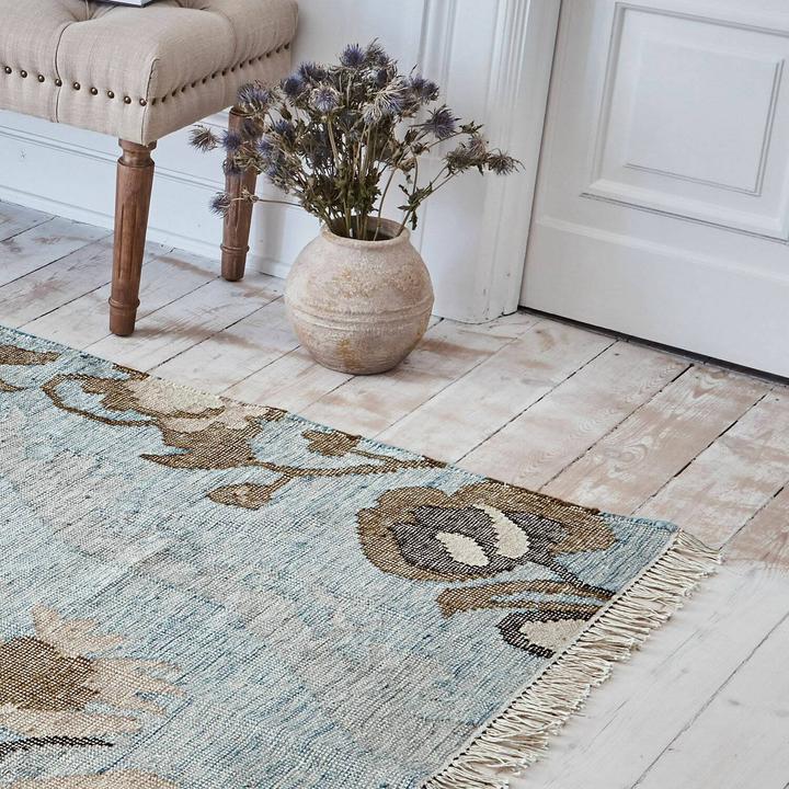 Produktbild Loberon Teppich Nére hellblau (300 x 300 cm)