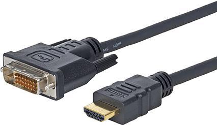 Produktbild MicroConnect HDM192413 3m DVI-D HDMI Type A (Standard) Schwarz Videokabel-Adapter (3 m, HDMI, DVI, 1.4)