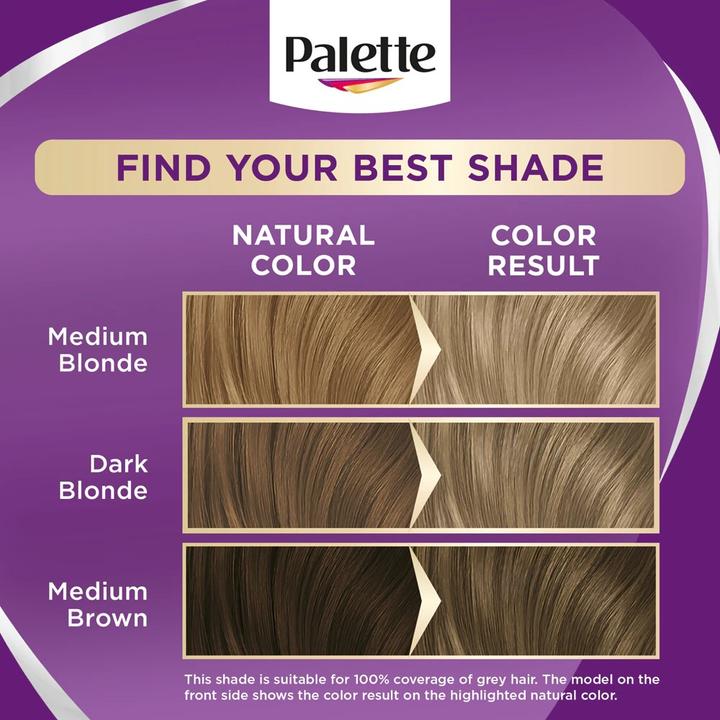 Image du produit Palette Crème colorante intense pour cheveux Crème colorante pour cheveux 7-21h Medium B (Ashy Blond moyen)