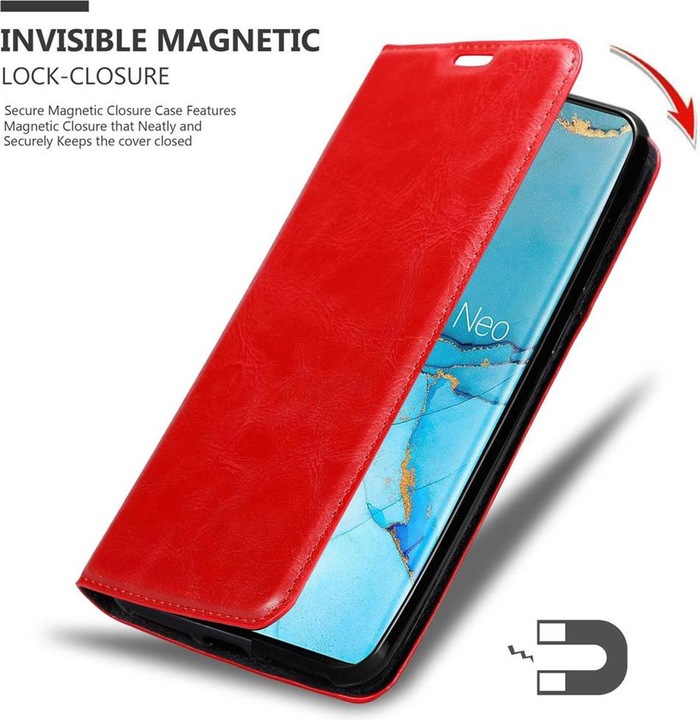 Actual product image Cadorabo Book Invisible Magnet Cover (Oppo Find X2 Pro)