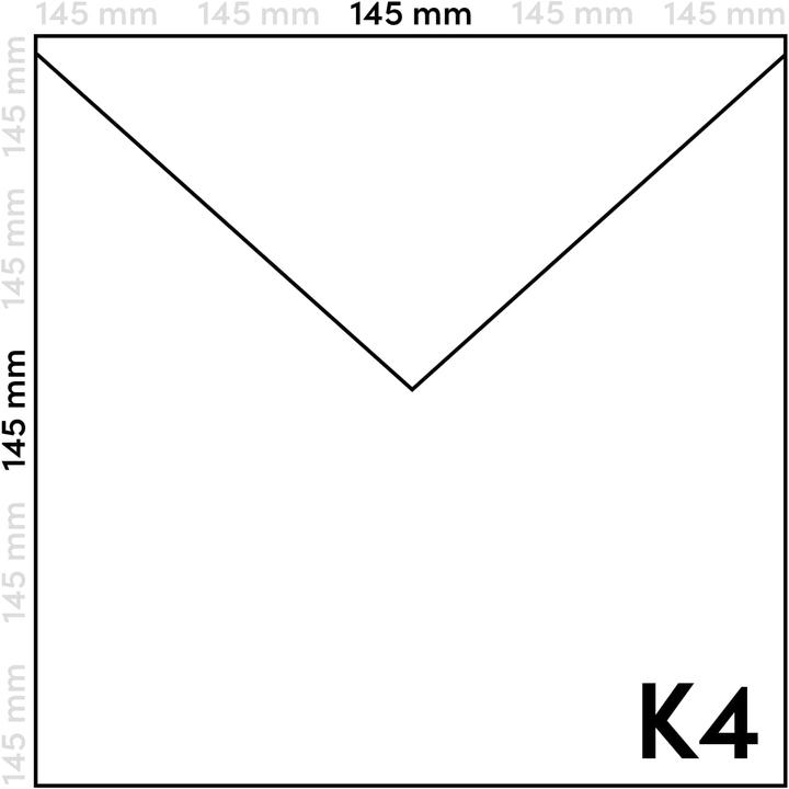 Actual product image Netuno Quadratische Briefumschläge aus Kraftpapier (145 x 145 mm, 500 x)