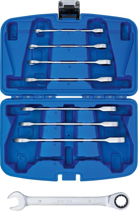 Actual product image BGS Ratchet Combination Wrench Set 8 - 19 mm 8 pcs. (19 mm, 12 mm, 14 mm, 16 mm, 10 mm, 18 mm, 17 mm, 11 mm, 15 mm, 8 mm, 9 mm, 13 mm)