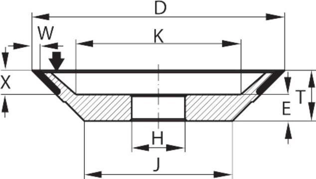 Produktbild Tyrolit CBN-Topf-Schleifscheibe DxTxH (mm), 125x25x20, Typ: B126 (B126)