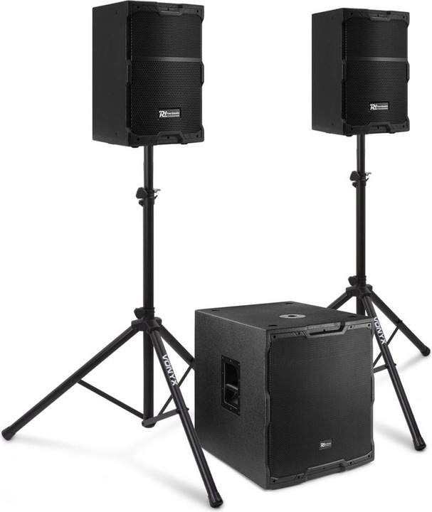 Actual product image Power Dynamics PDY210 Complete sound system - 2.1 Active speaker set - 15 inch - 1700W - With stands (Active, Passive)