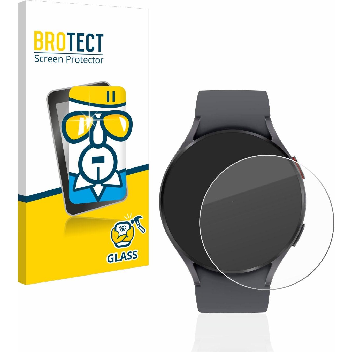 BROTECT Panzerglas Hartglas Displayschutz, Smartwatch Schutzfolie, Transparent