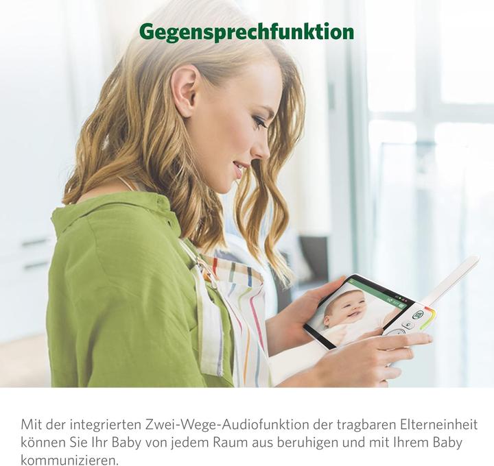 Produktbild Leapfrog Babyfon mit Kamera, 720p HD-Display, App, WLAN, Temperatur- und Feuchtigkeitssensor (Babyphone mit Kamera, 300 m)