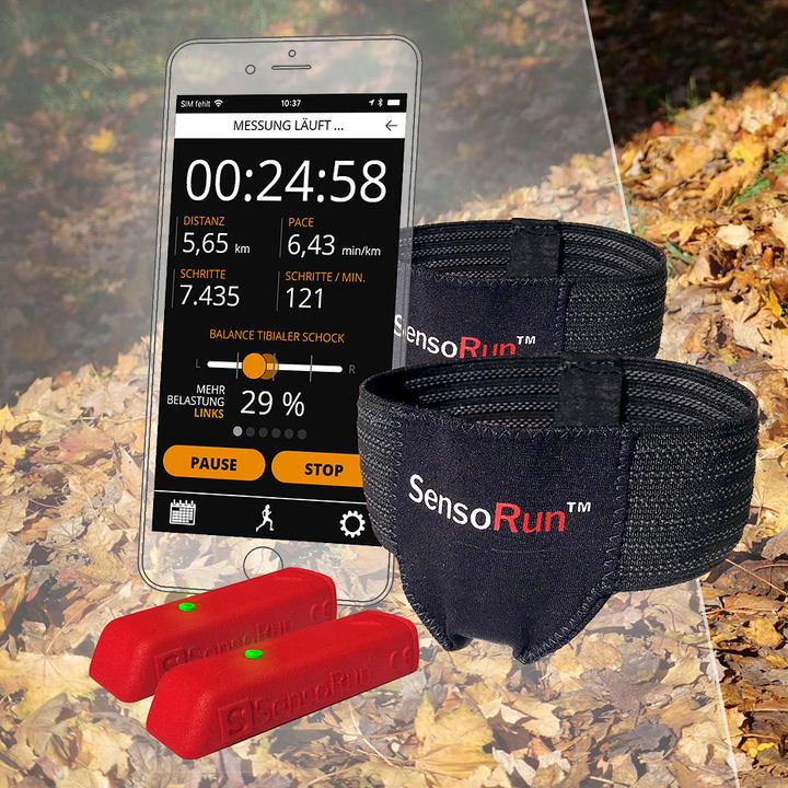 Produktbild SensoRun Laufanalyse-Set Sensoren und Bänder