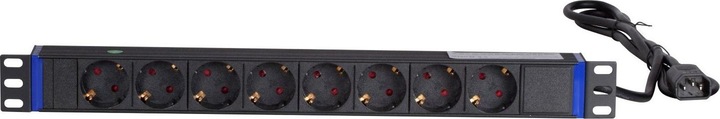 Immagine prodotto Dsit DS-8PDU-C14 Unità di distribuzione dell'alimentazione (PDU) 8 uscite CA 1U Nero