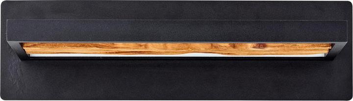 Actual product image Brilliant Chaumont LED Wall Lamp 35cm black/wood (930 lm)