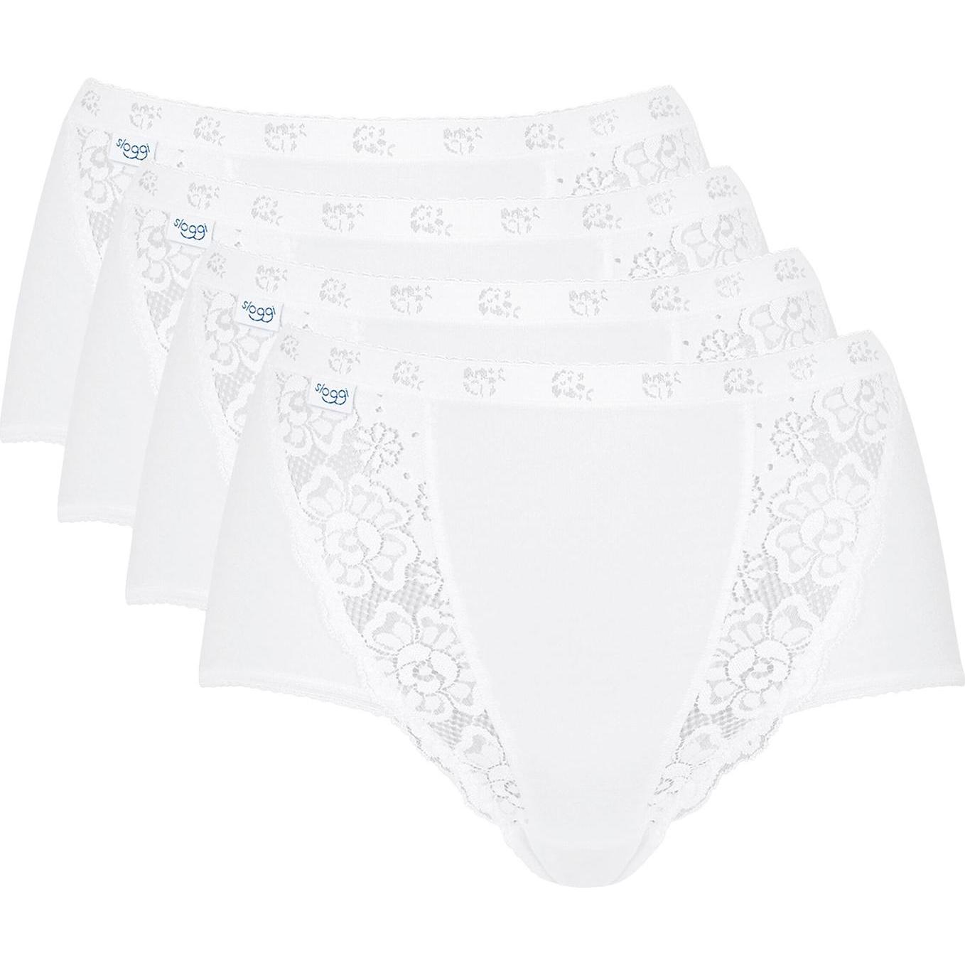 Sloggi, Damen, Unterhosen, Chic Maxi, Weiss, (44, 4er Pack)