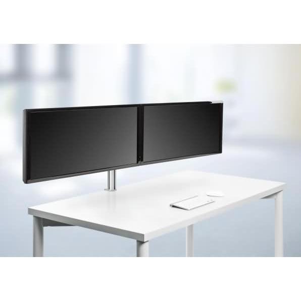 Thumbnail - Novus Mehrplatzsystem Set TSS Duo 450 (Tisch), Monitor Halterung, Silber