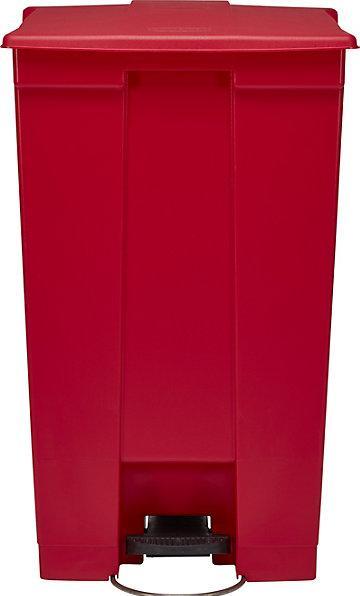 Image du produit Vepa Bins Poubelle industrielle à pédale, capacité 87 l, avec roulette-cylindre, rouge. (87 l)