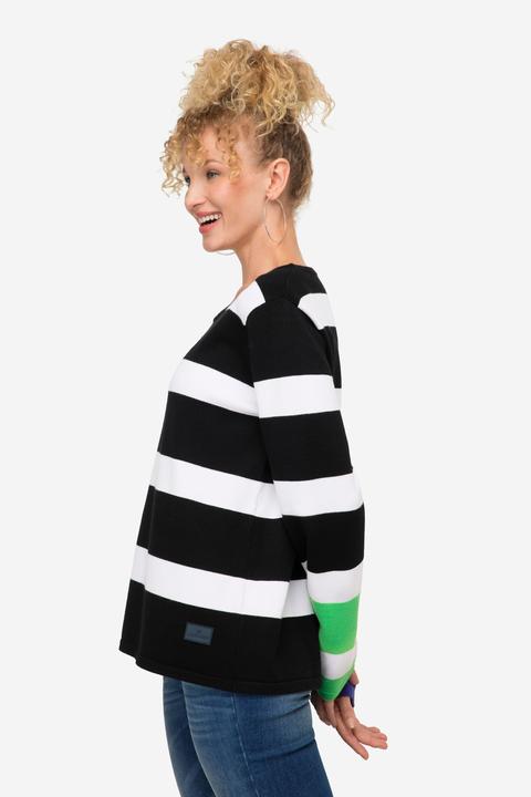 Actual product image Laurasøn Striped Color Pop Long Sleeve Sweater (M)