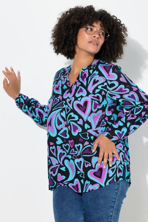 Image du produit Angel of Style Tunique motif coeurs, col tunisien et manches longues (58)