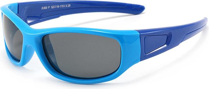 Immagine prodotto Techsuit - Occhiali da sole polarizzati (800-C29) - Tipo sportivo, flessibili, per bambini - Blu / Blu scuro