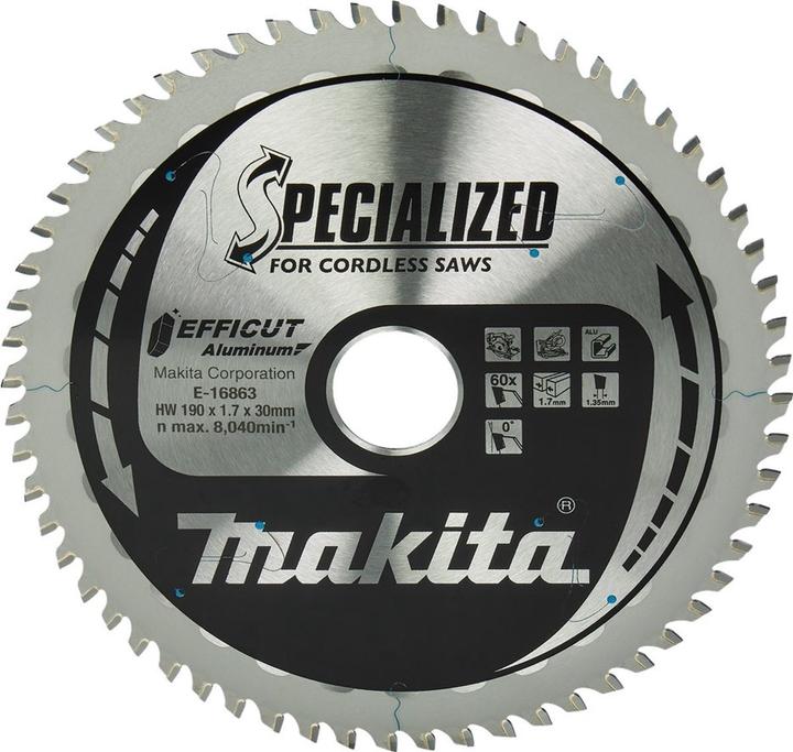 Actual product image Makita CIRCULAR SAW 190x30x60z EFFICUT ALUMINUM FOIL