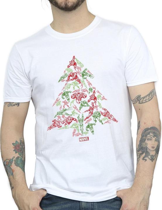 Image du produit - T-shirt AVENGERS CHRISTMAS TREE - Homme (M)