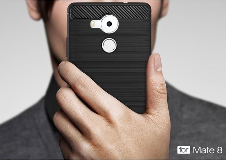 Actual product image Screenguard Huawei Mate 8 Cover Carbon Brushed Soft TPU (Mate 8)