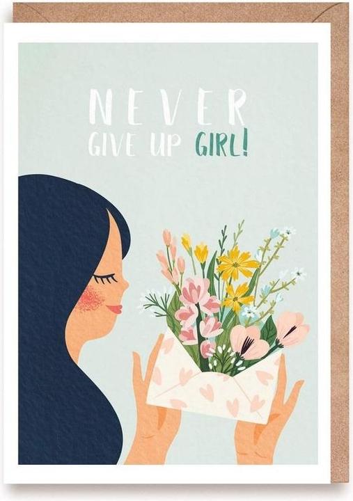 Produktbild Cardie Gib niemals auf, Mädchen! Karte, Öko-Umschlag (1 Stk.)