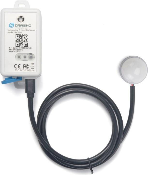 Image du produit Dragino LHT65N E5 Capteur de température et d'humidité LoRaWAN avec capteur de lumière