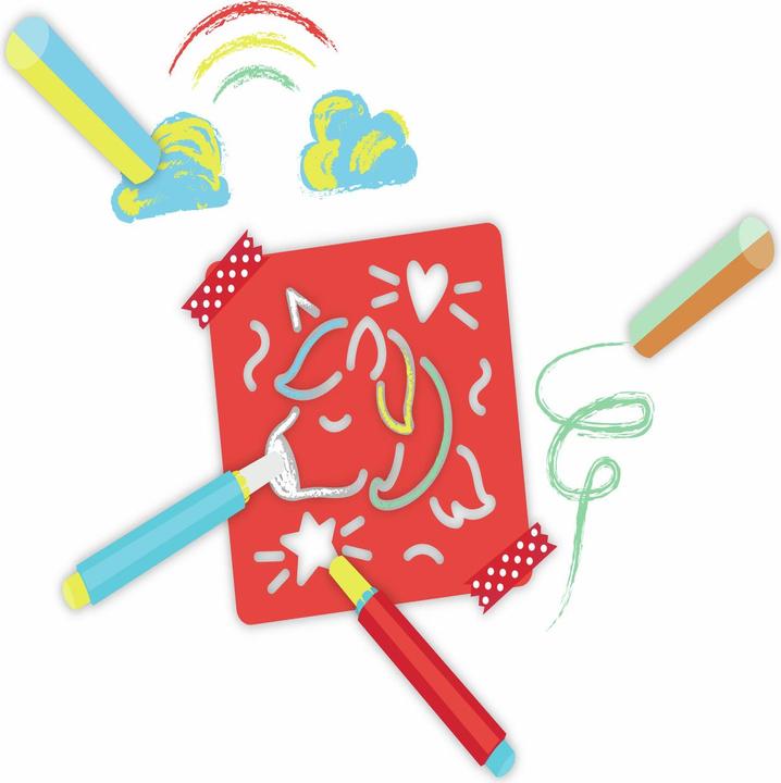 Actual product image Hape Chalk art with stencil