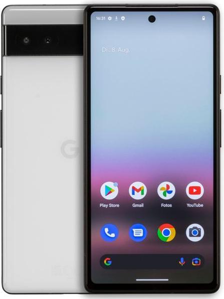 Produktbild Google Pixel 6a (128 GB, Chalk White, 6.10", SIM + eSIM, 5G)