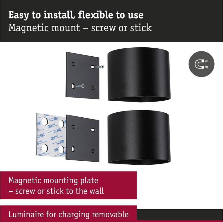 Produktbild Paulmann Akkuwandleuchte Nyora (330 lm, IP44)