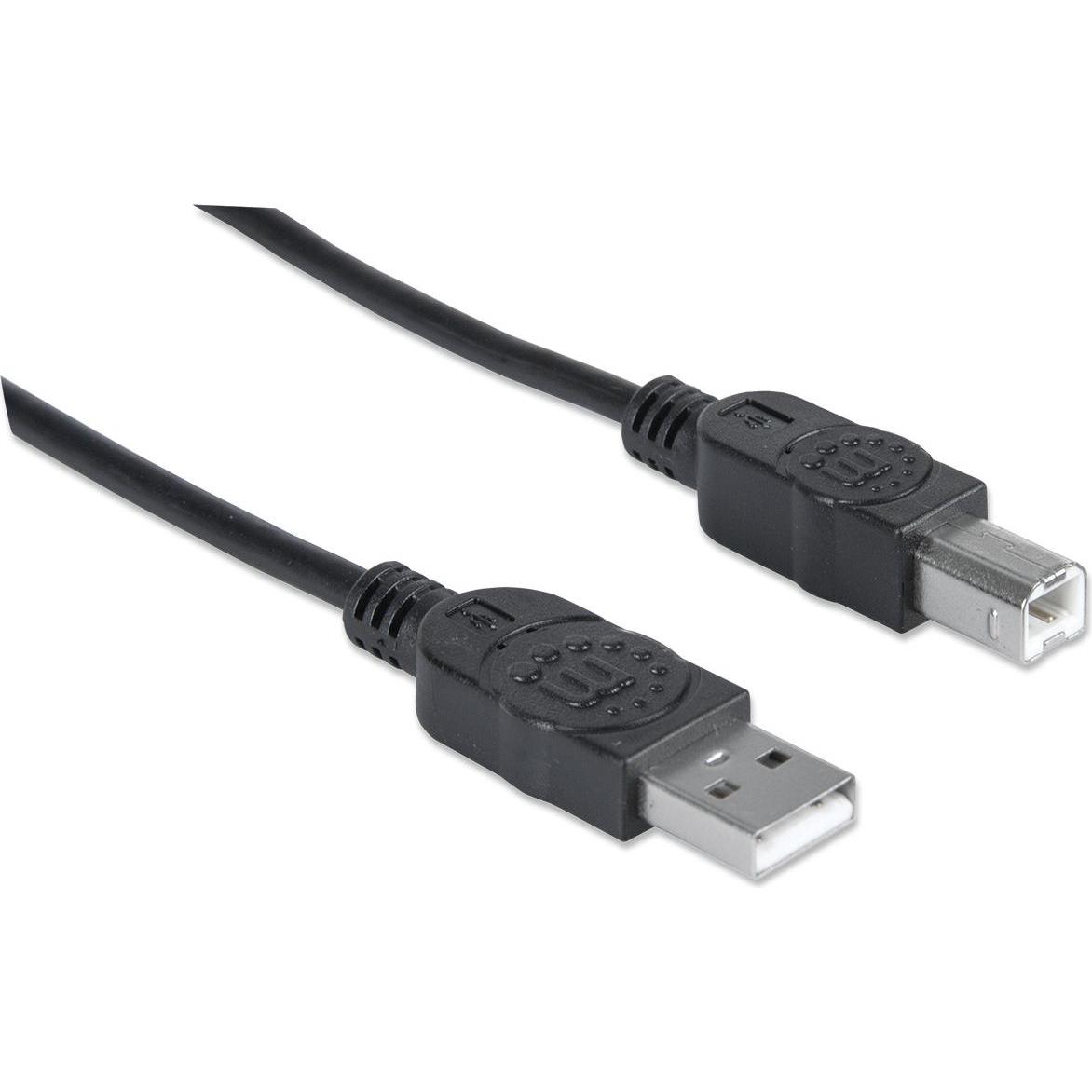 Manhattan Hi-Speed USB B Anschlusskabel (5 m, USB 2.0), USB Kabel