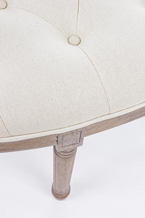 Actual product image Bizzotto Upholstered bench half round tilde nature (125 cm)