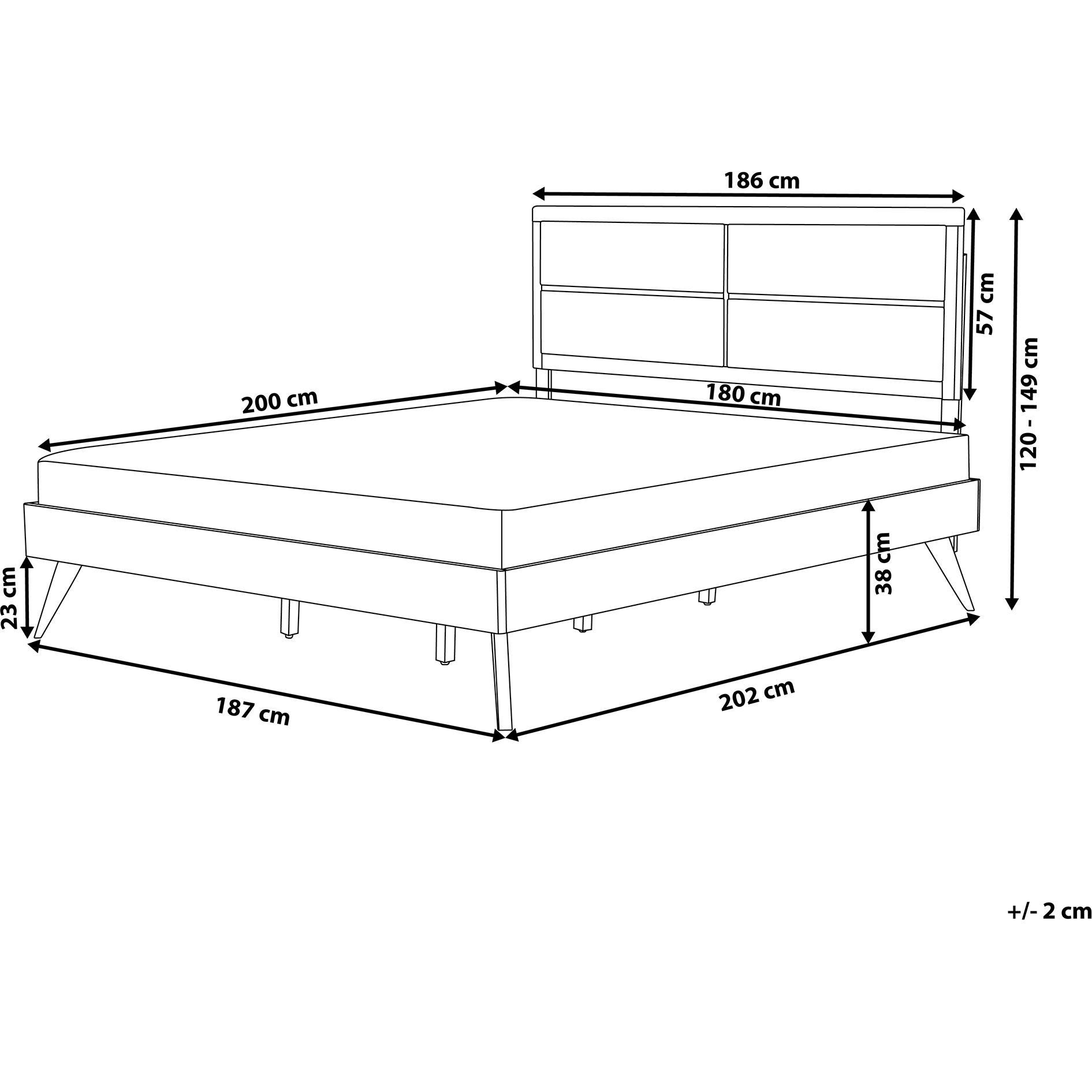 Thumbnail - Beliani, Bett, Poissy (180 x 200 cm)