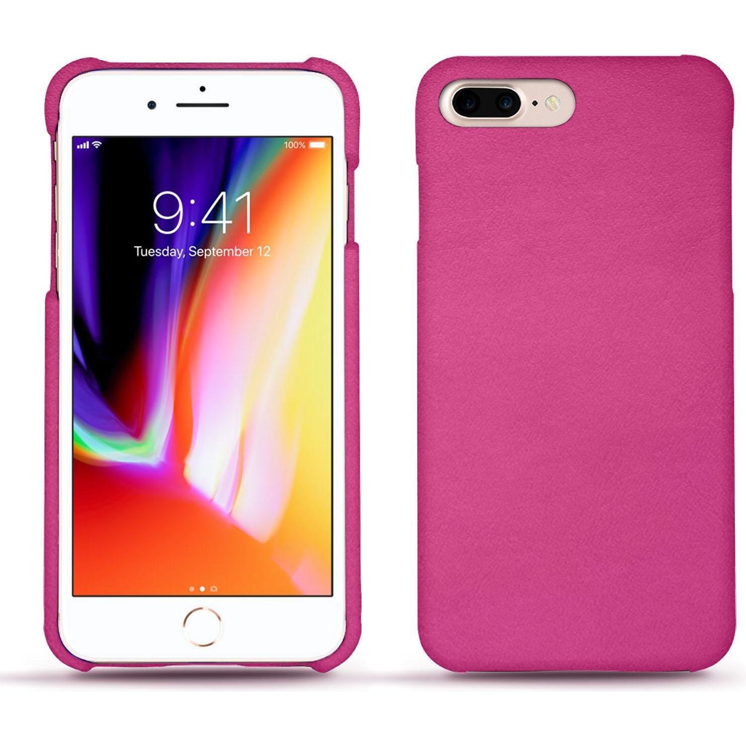 Noreve Lederschutzhülle (Apple iPhone 8 Plus), Smartphone Hülle, Rosa