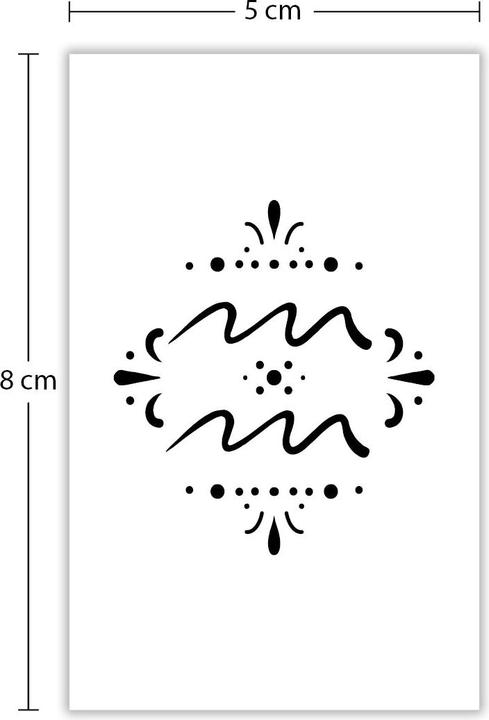 Immagine prodotto minink Temporäres Tattoo: Sternzeichen Wassermann in kalligrafischer Schrift