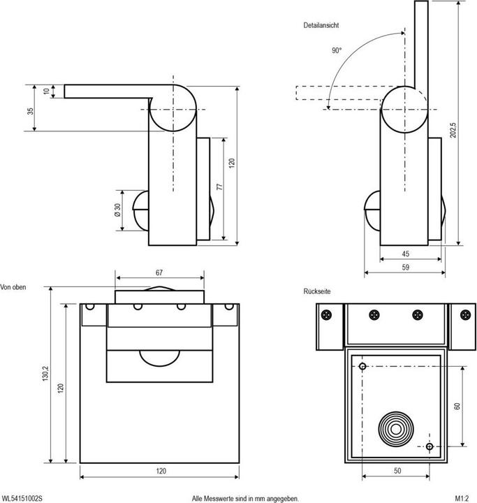 Actual product image EVN-Lichttechnik LED wall lamp (600 lm, IP54)
