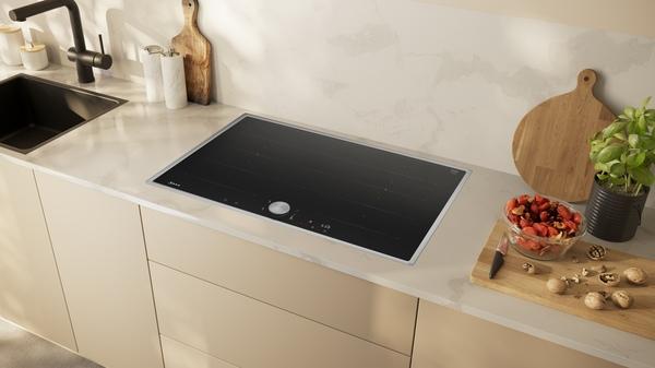 Immagine prodotto Neff N 90, Induktionskochfeld, 80 cm, Schwarz, Mit Rahmen aufliegend, T68STY4L0 (80.20 cm, Piano cottura a induzione)