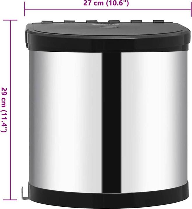 Produktbild vidaXL Einbau-Mülleimer (8 l)