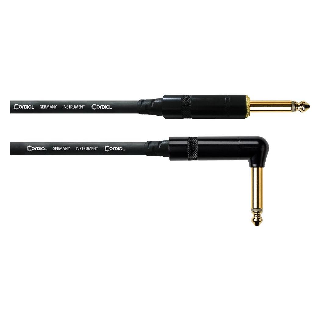 Cordial Intro Cable 5 - Instrumenten- Und Gitarrenkabel Cci Pr Mit Winkelklinke (3 m, 6.3mm Klinkenkabel), Audiokabel