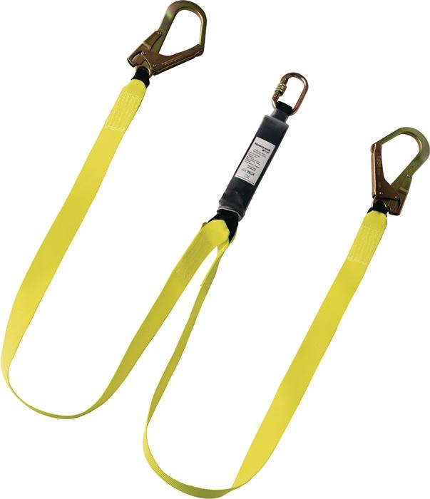 Produktbild Honeywell Bandfalldämpfer H100 TWIN Lanyard Rebar Hook L.1,8m EN354,EN 355 (Falldämpfer, 149 kg)
